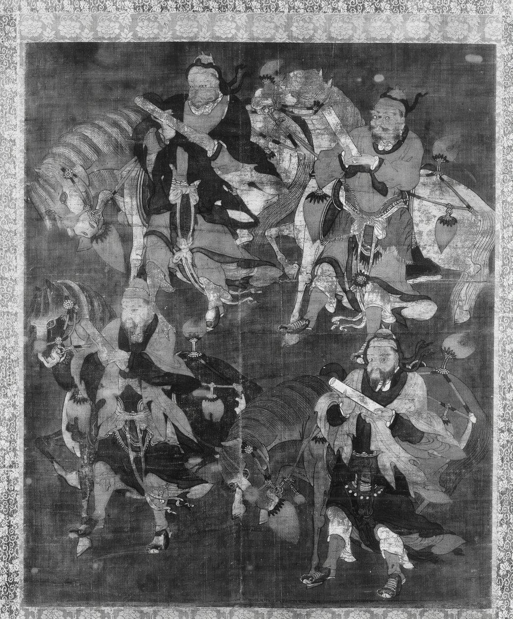Four Deities with Horses by Unidentified.