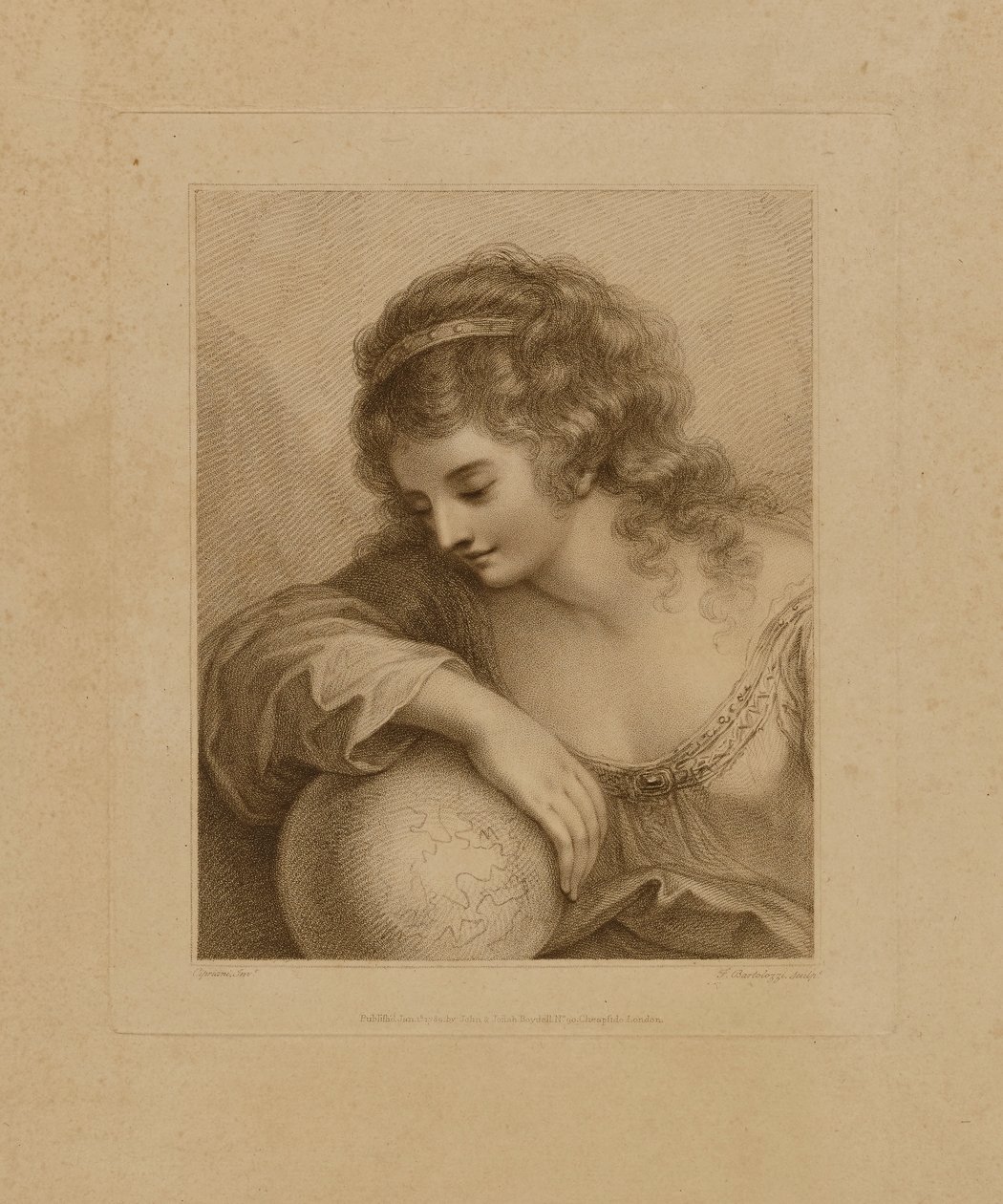Girl with Globe by Unidentified