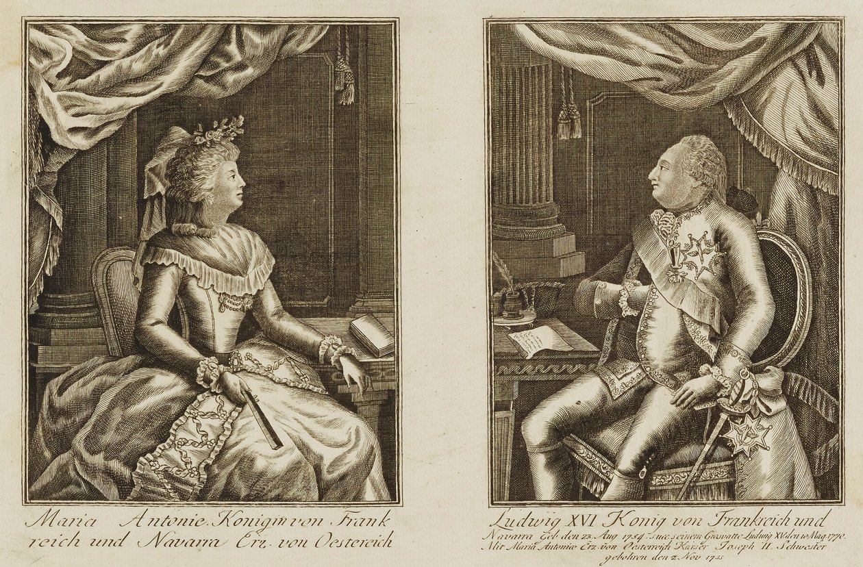 Marie Antoinette and Louis XVI by Unidentified