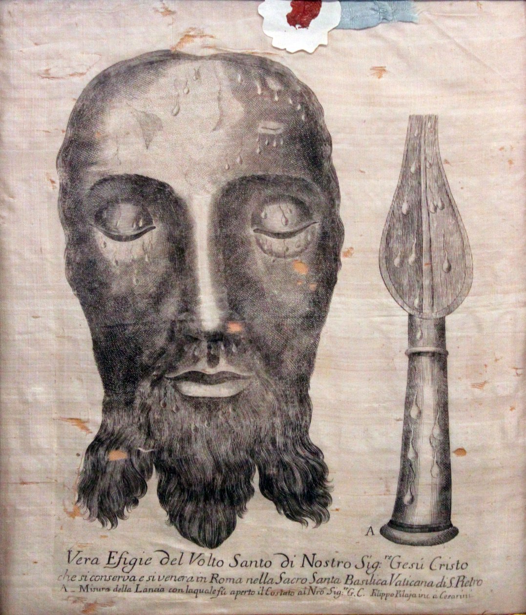 Face of Christ, According to the Cloth of Saint Veronica in Rome by Unknown