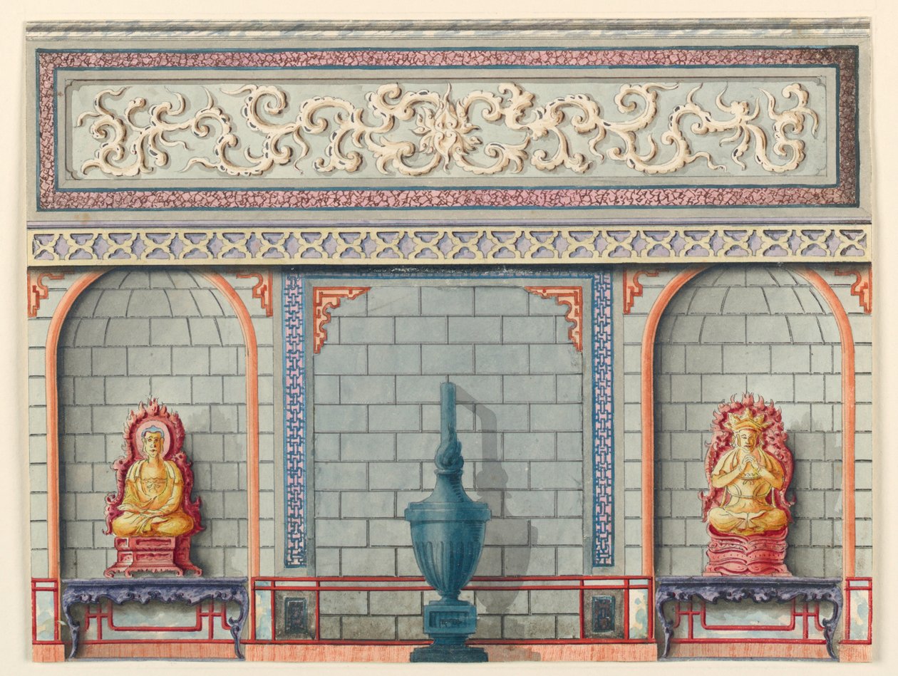 Design for the Entrance Hall, the East Wall, the Royal Pavilion by Unknown
