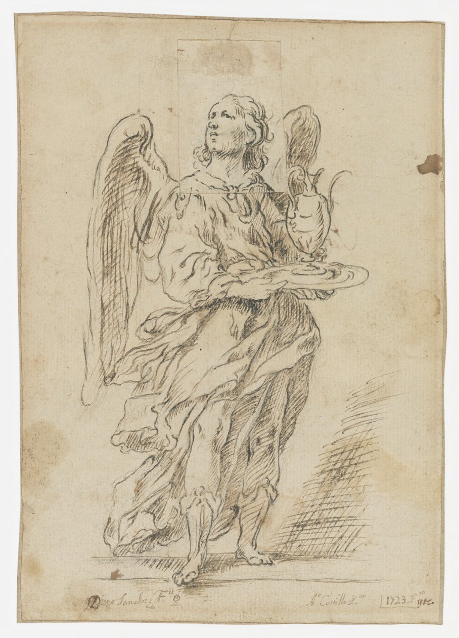 An Angel Holding a Tray with an Oil Pitcher by Unknown