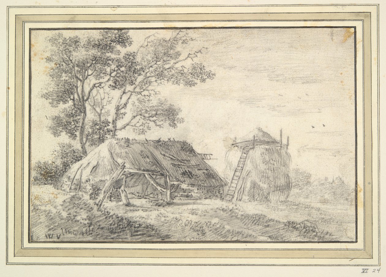 Barn and Haystack by Unknown