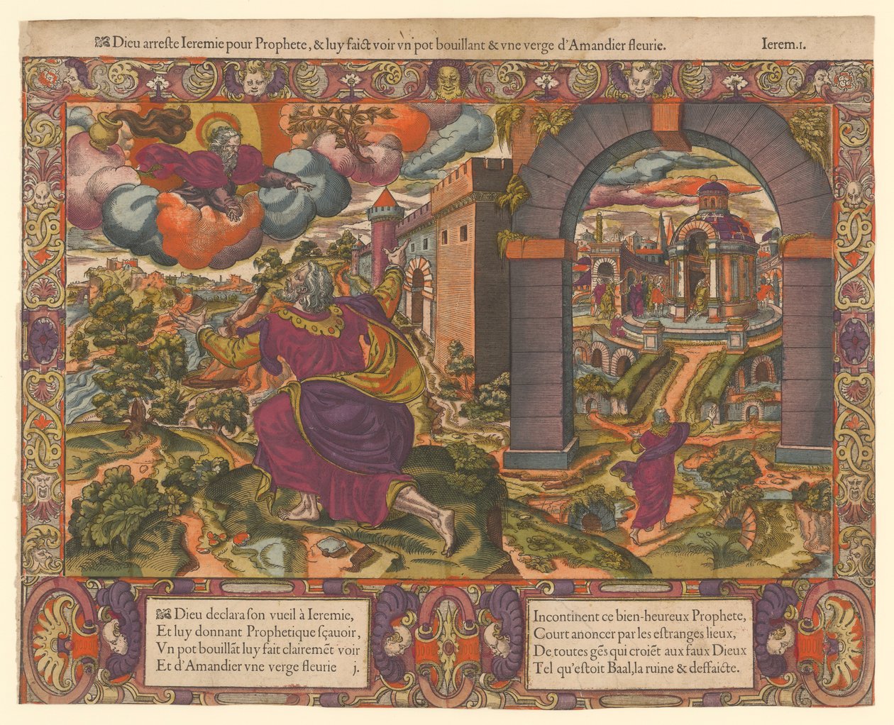 God Stops Jeremiah for Prophet, and Shows Him a Boiling Pot and a Rod by Unknown
