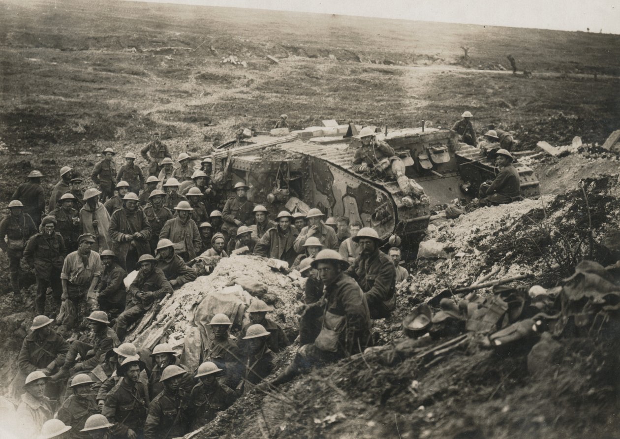 Official photograph taken on the Western Front: One of our Tanks at Flers, 1916 by Unknown