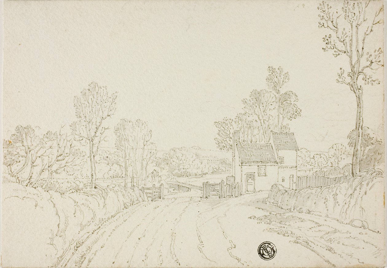 Road Past House in Landscape by Unknown
