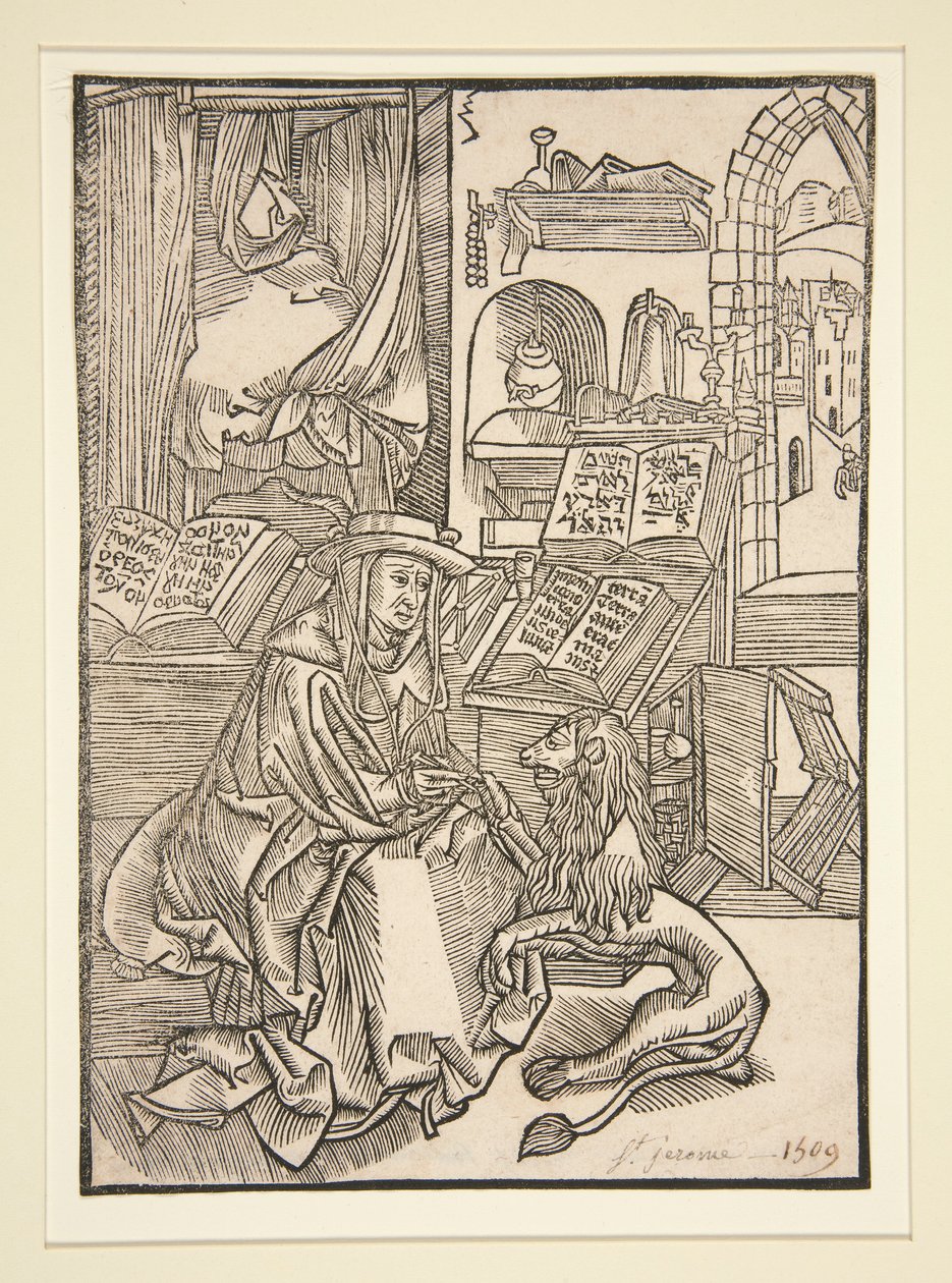 Saint Jerome Extracting the Thorn from the Lion by Unknown