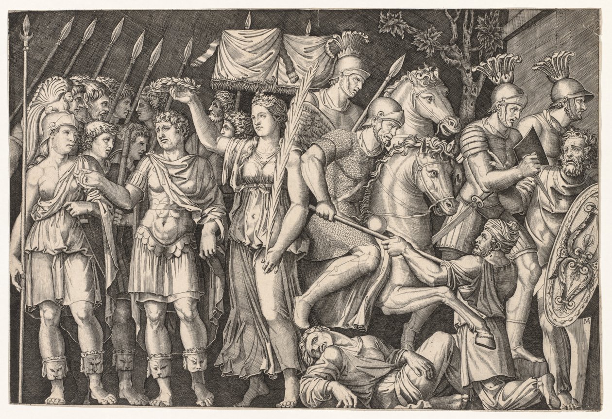 Speculum Romanae Magnificentiae: Trajan Between City of Victory and Rome (The Emperor Trajan) by Unknown