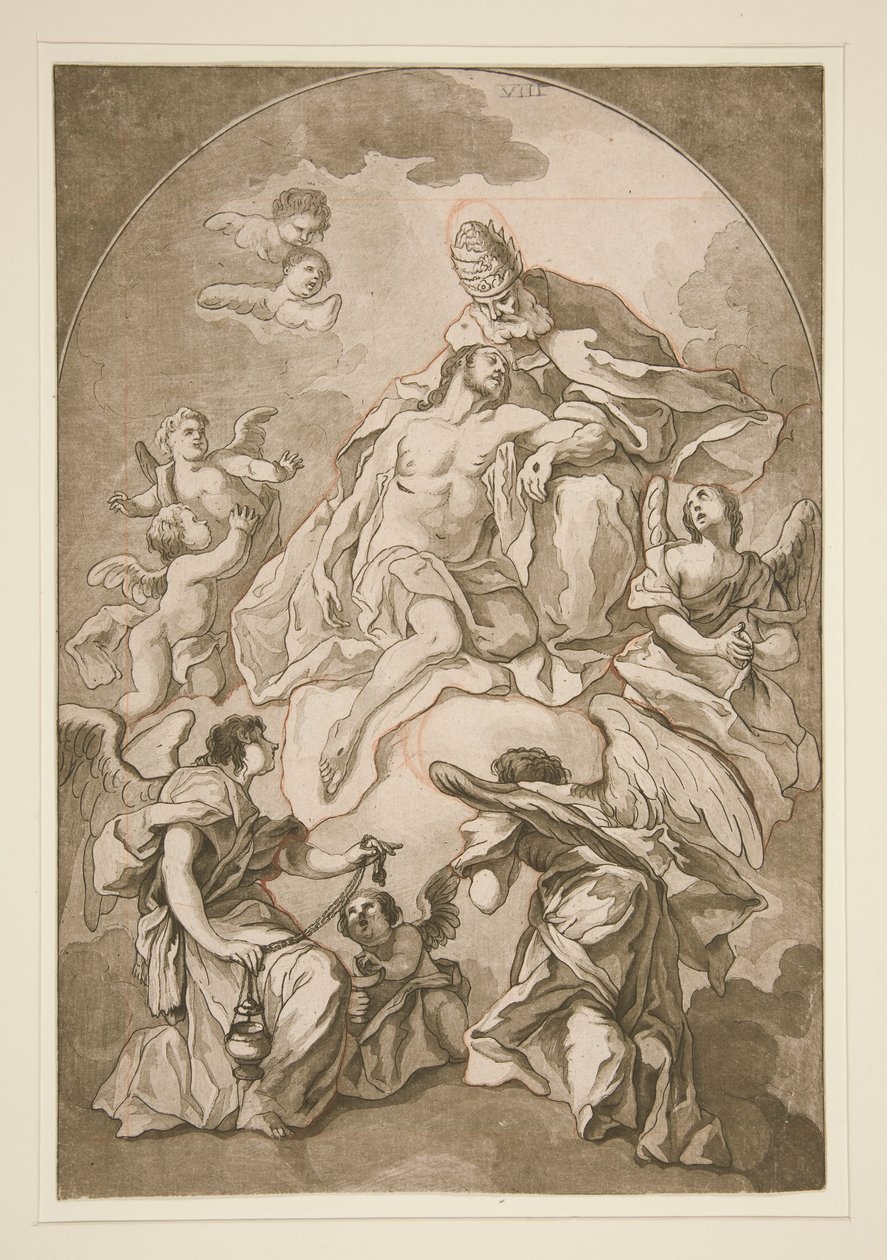 The Ascension of Christ with God the Father and Angels by Unknown