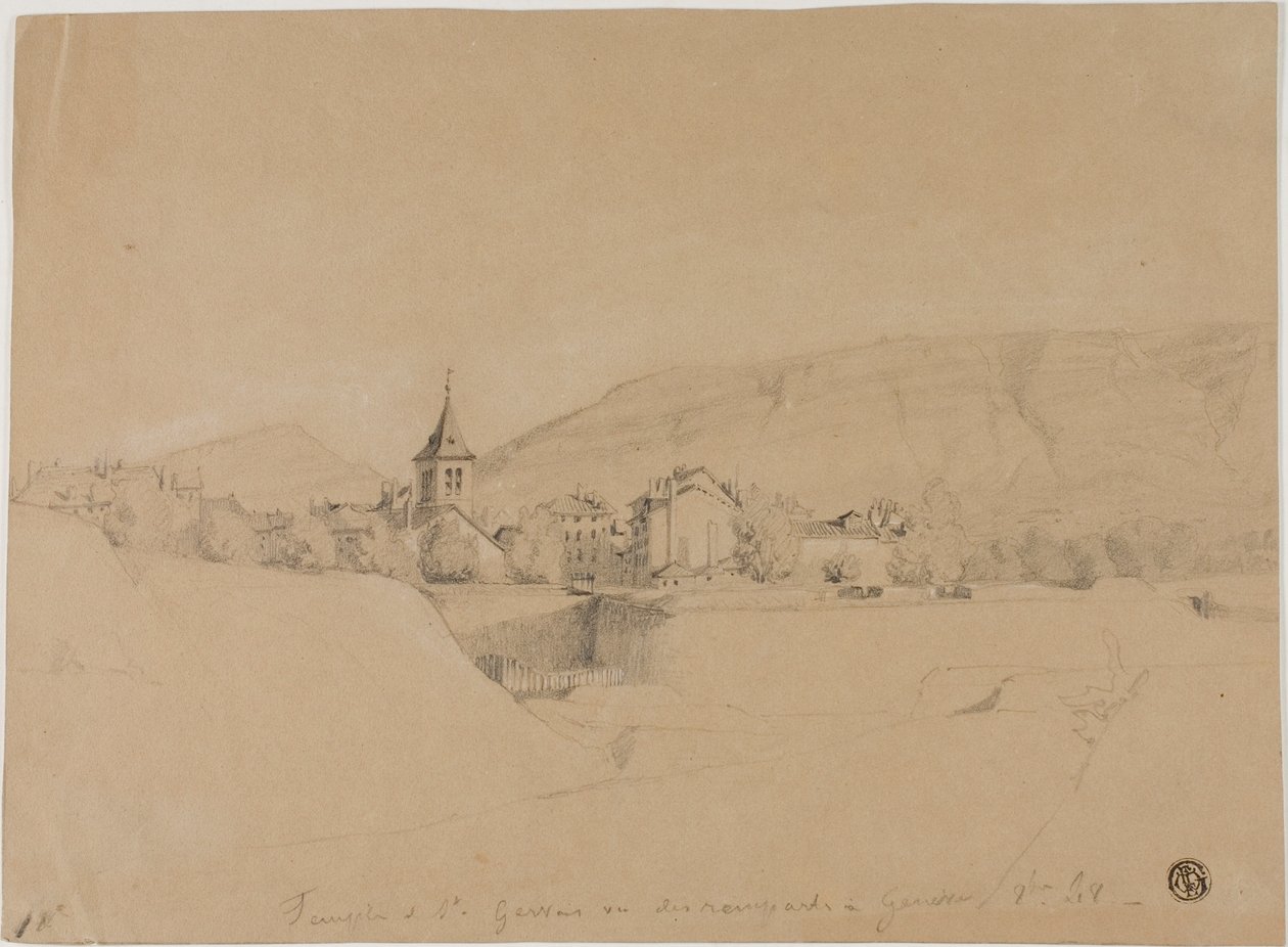 The Church of Saint-Gervais Seen From the Ramparts at Geneva by Unknown