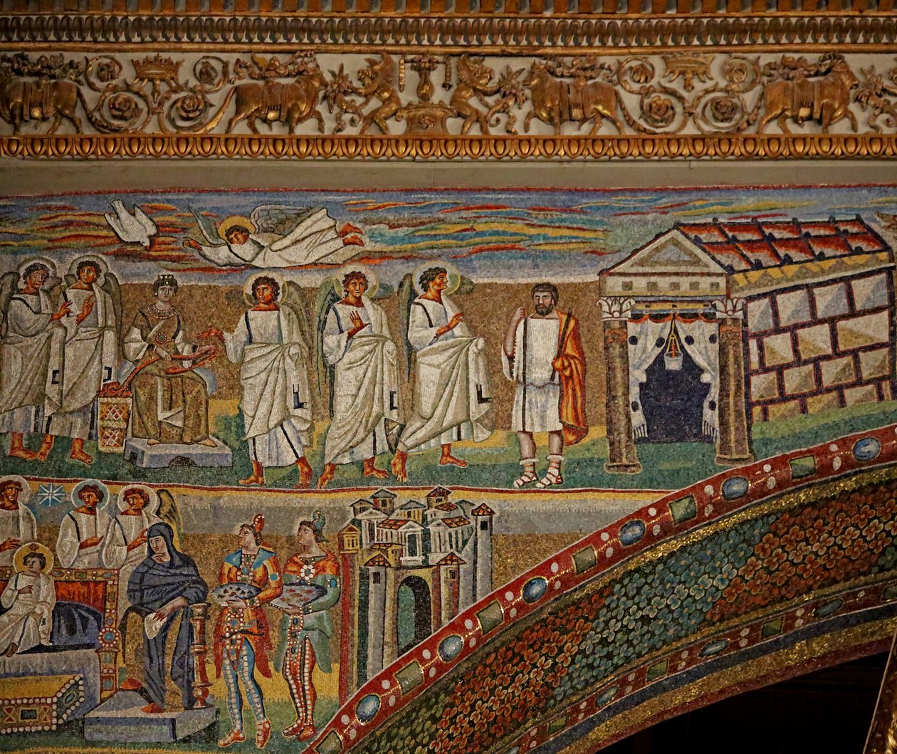 The Left Hand Apse Arch (Triumphal Arch) with the Nativity - Joseph Gets an Explanation by Unknown
