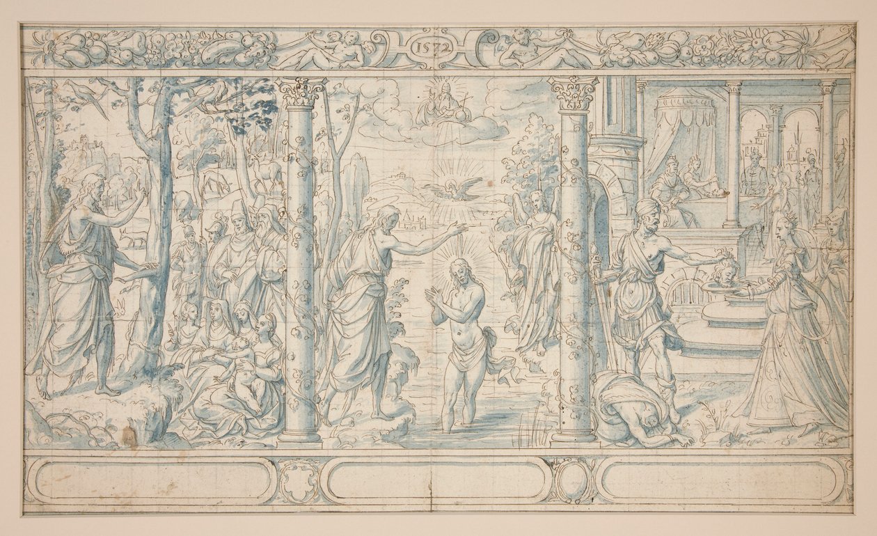 Three Scenes from the Life of St. John the Baptist: John the Baptist Preaching, Baptism of Christ, Beheading of John the Baptist by Unknown