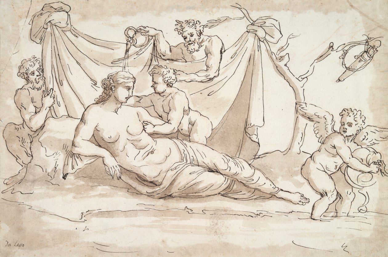 Venus and Amoretti and Two Satyrs by Unknown