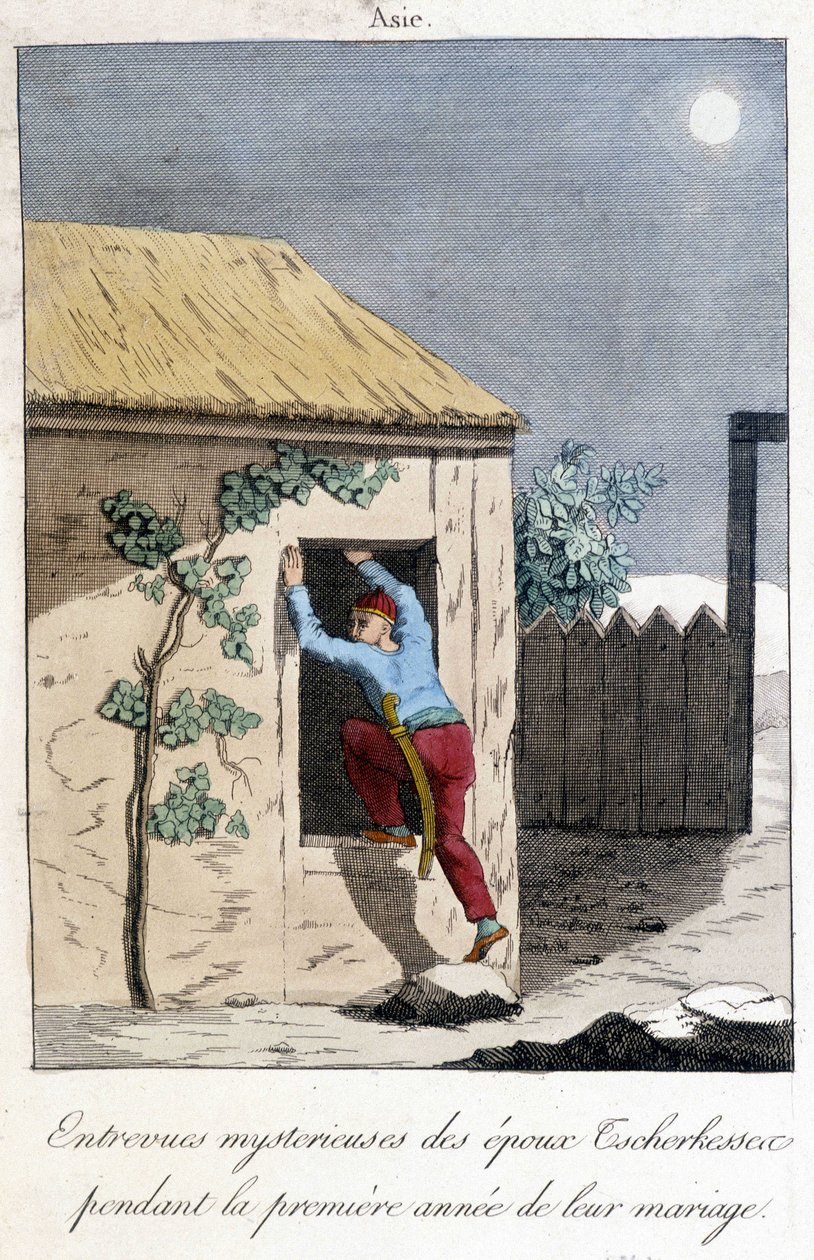 1811 chart illustrating the mysterious interviews of Tscherkessen