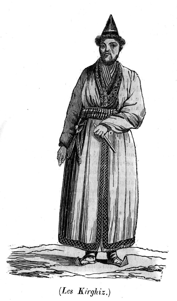 A Kyrgyz in the 19th century. Turkic people who lived since antiquite, the middle Yenissei valley (Kyrgyzstan or Kyrgyzstan or Kyrgyzstan) by Unknown artist