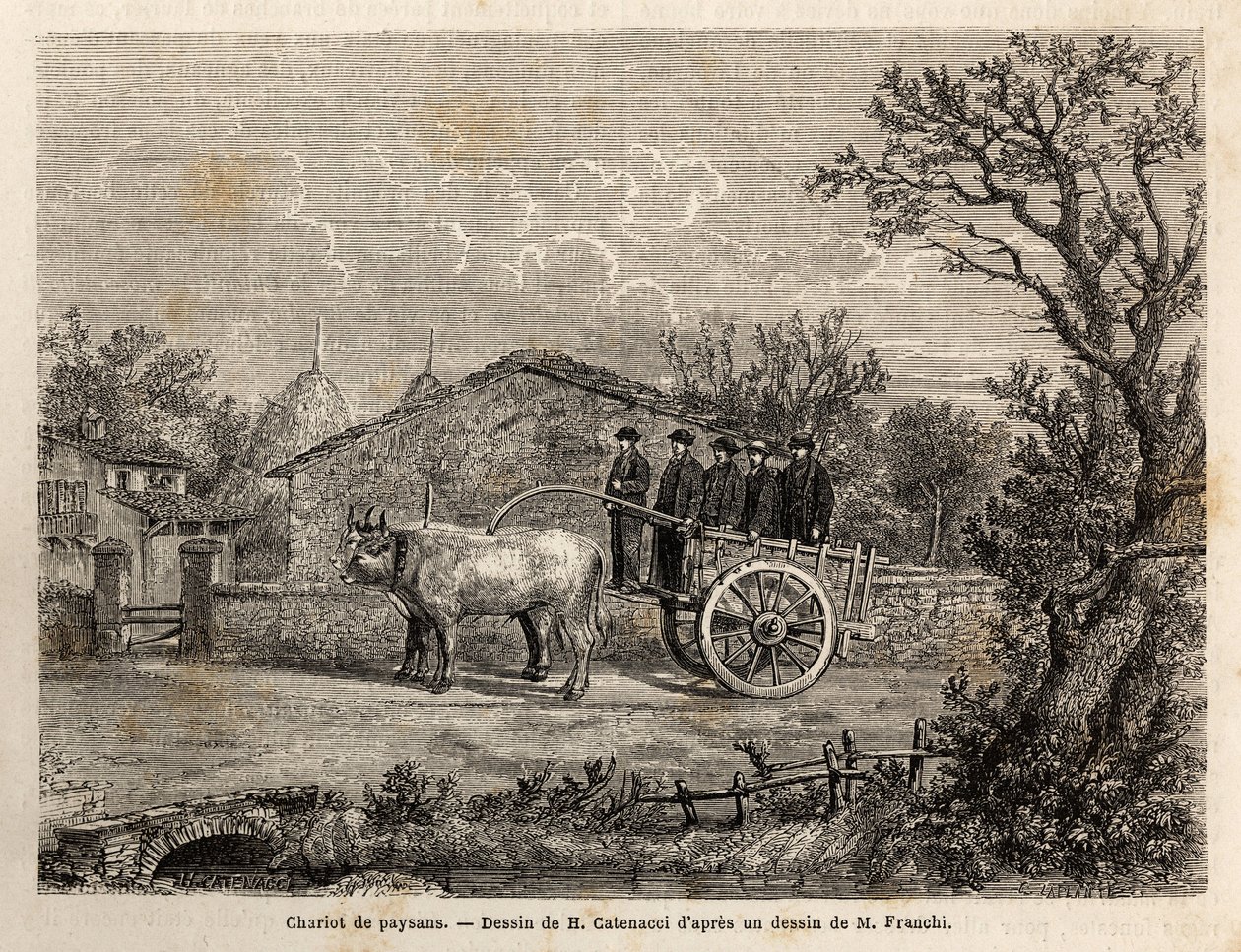 A Sienese cart of peasants by Unknown artist