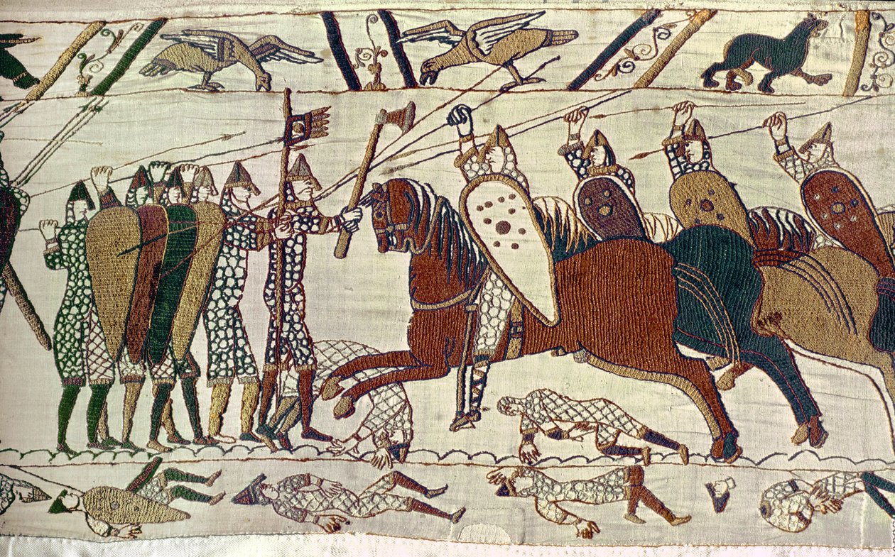 A Cavalry Attack, Bayeux Tapestry by Unknown Artist
