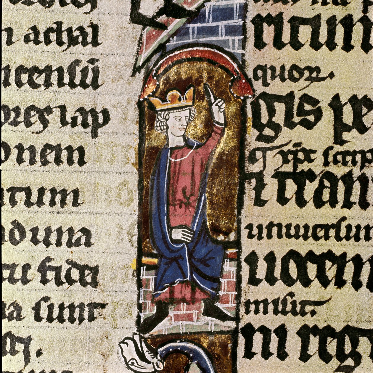 A king assisting in the reconstruction of the temple of Jerusalem (Detail) by Unknown artist