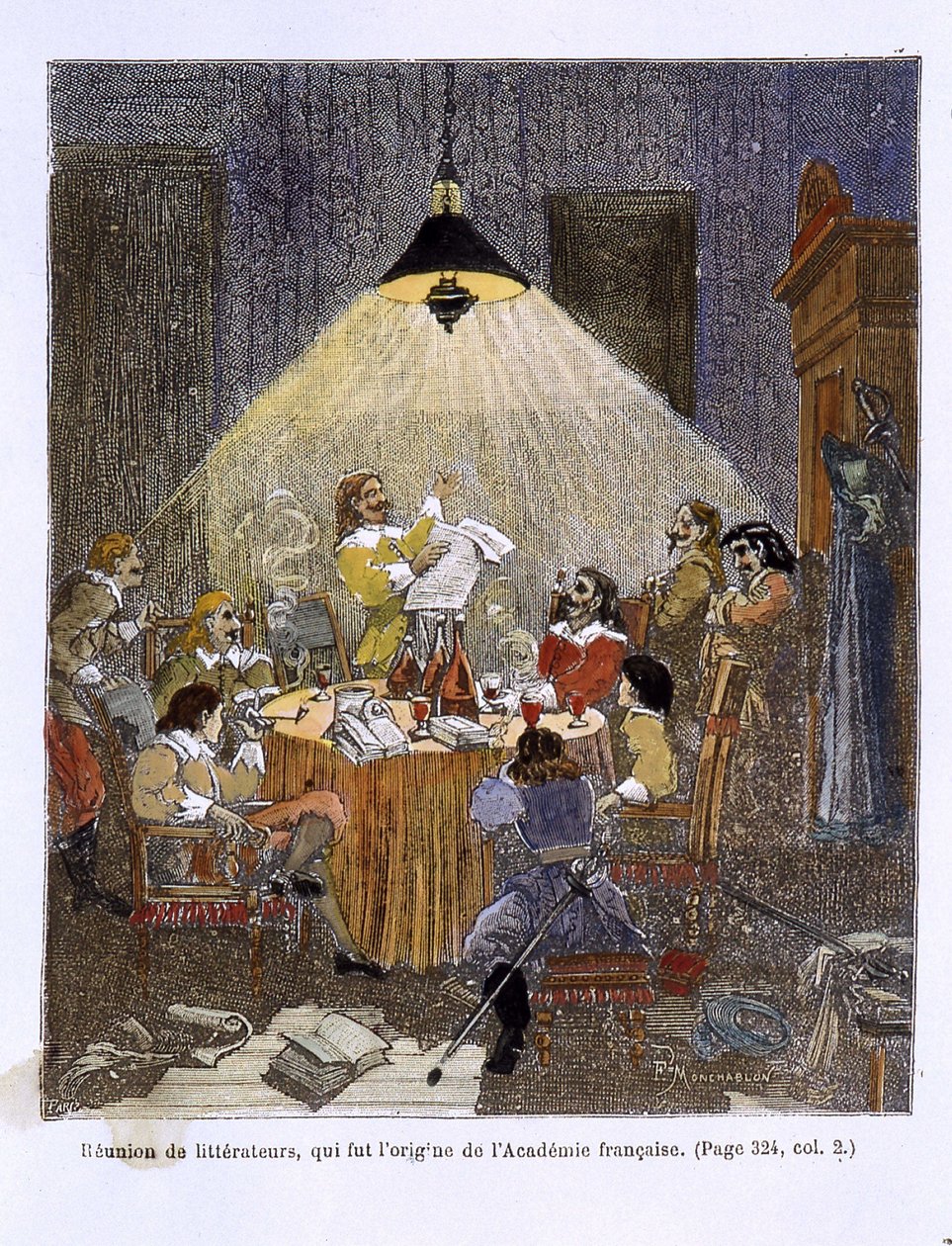 A meeting of literators, which was the origin of the French Academy by Unknown artist