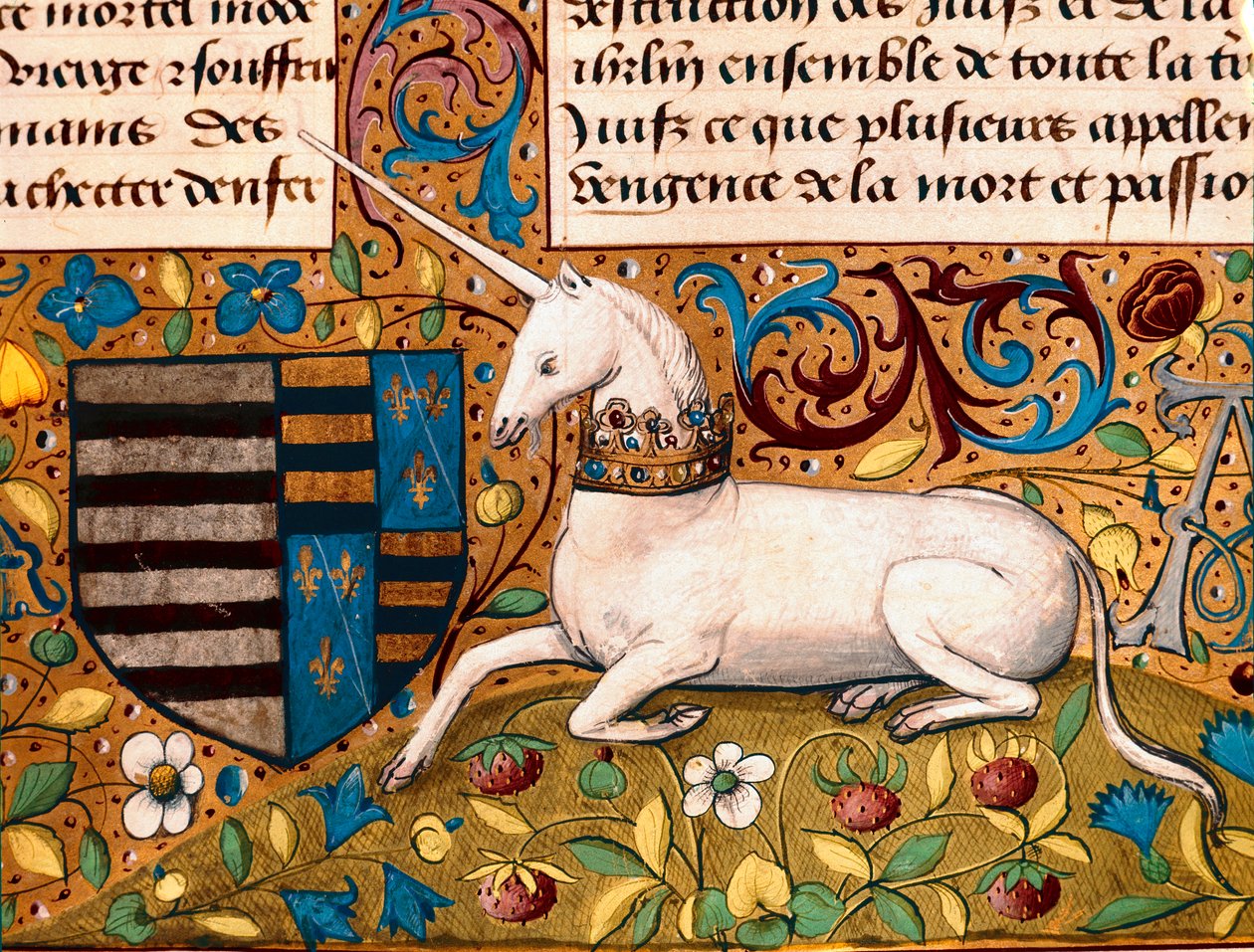 A Unicorn and a Coat of Arms (detail) by Unknown artist