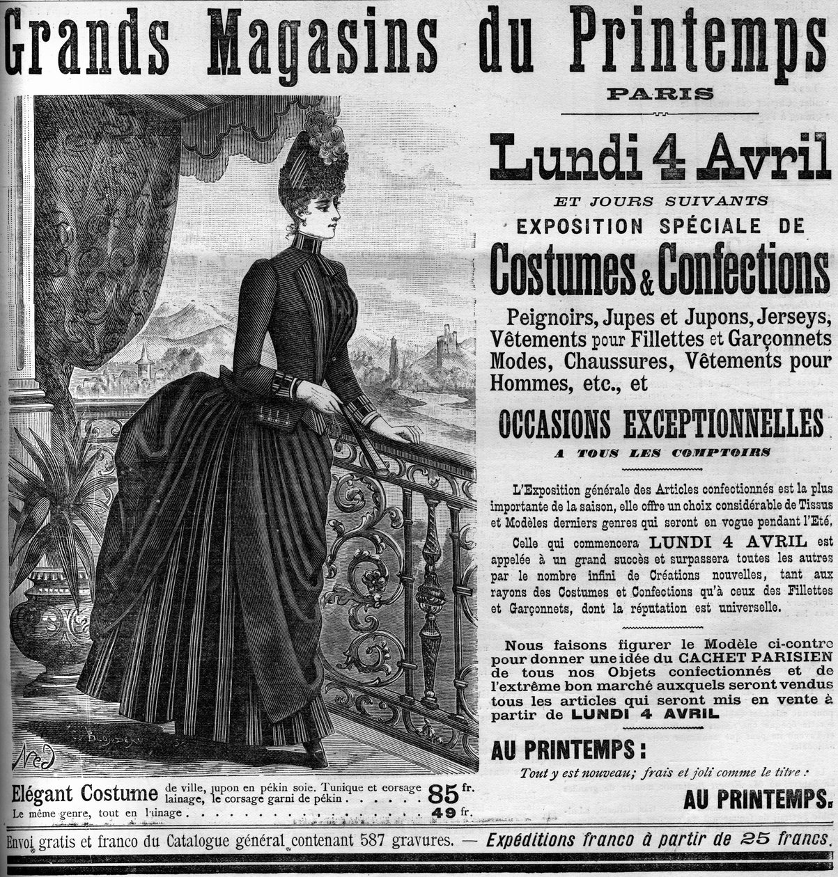 Advertising for the department stores of Printemps in Paris by Unknown artist