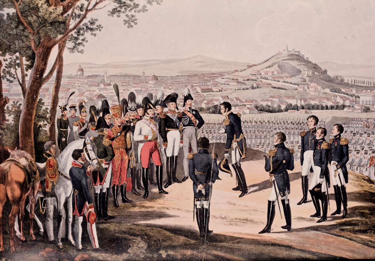 Allies of Prussia Under Schwartzenberg Defeated French Under Marmont/Mortier (engraving) by Unknown artist