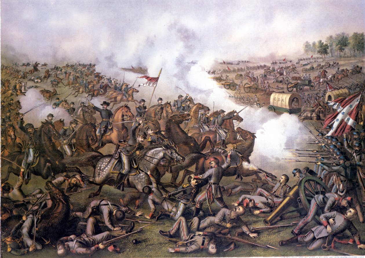 American Civil War (1861-1865): Battle of Five Forks (Virginia) April 01 by Unknown artist