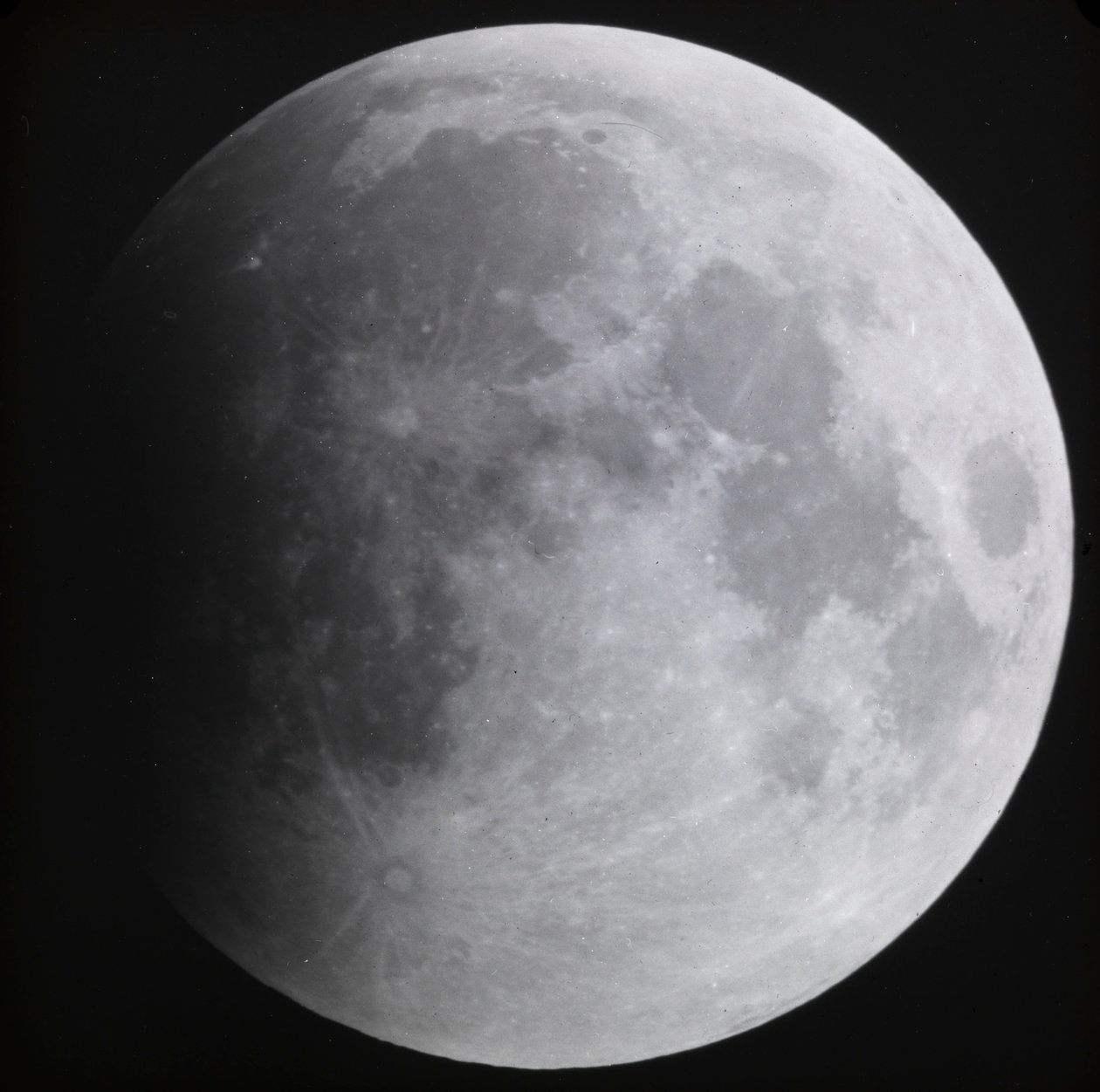 Astronomical Glass Plate Slide of the Moon Lunar Eclipse, 1910 by Unknown Artist