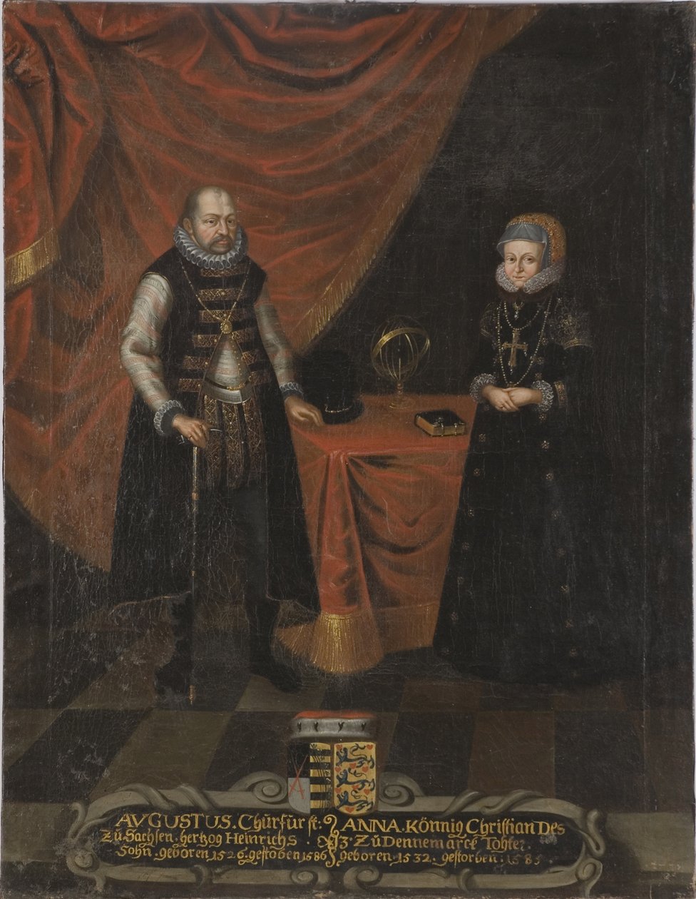 Portrait of Augustus (1526-1586), Elector of Saxony and Anne of Denmark (1532-1585), Electress of Saxony by Unknown artist