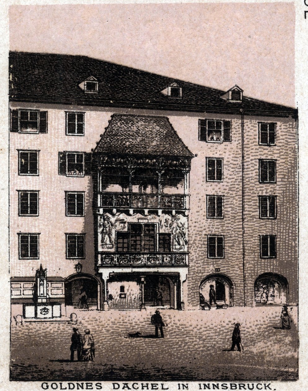 Austrian Tyrol: view from the balcony called the Golden Roof in Innsbruck by Unknown artist