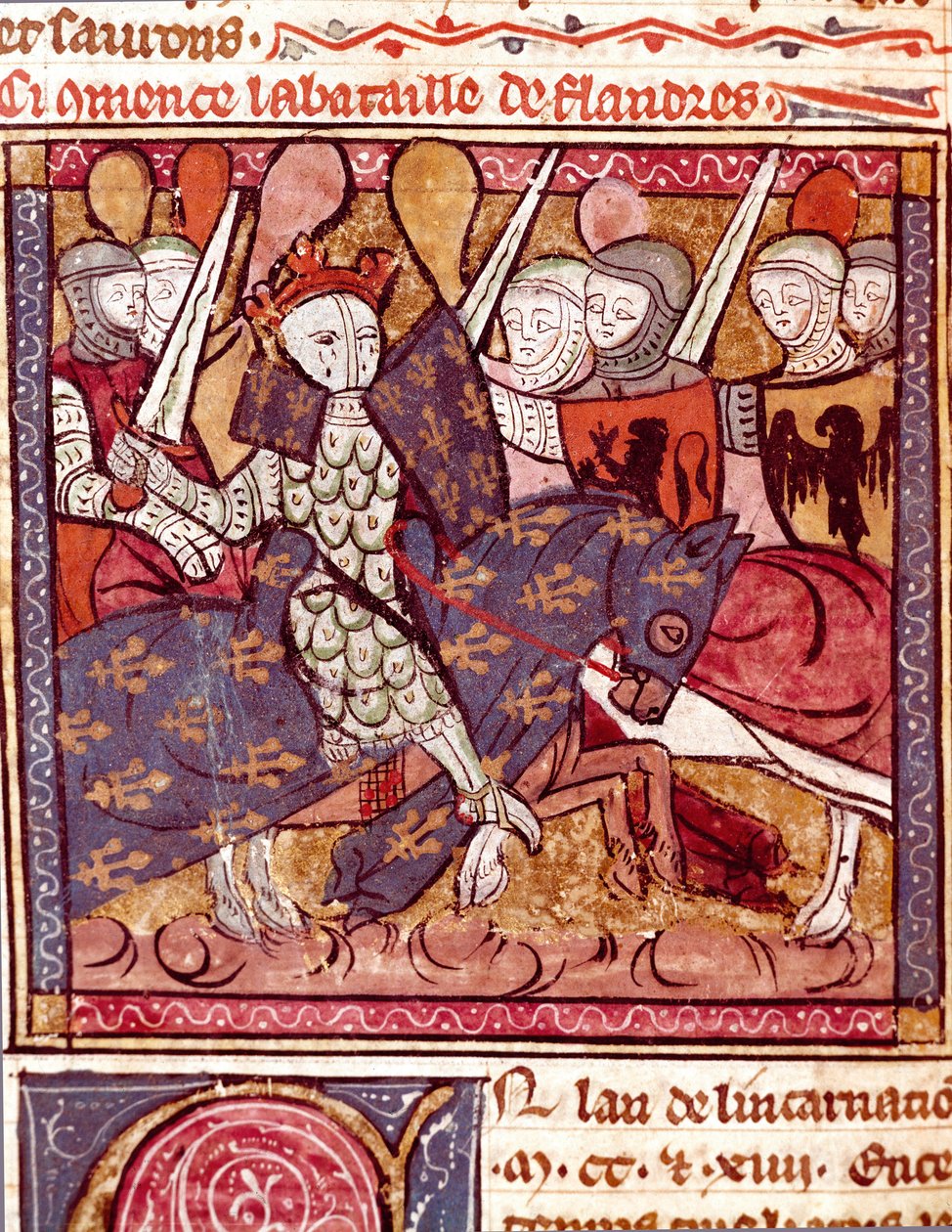 Battle of Flanders. Miniature from 