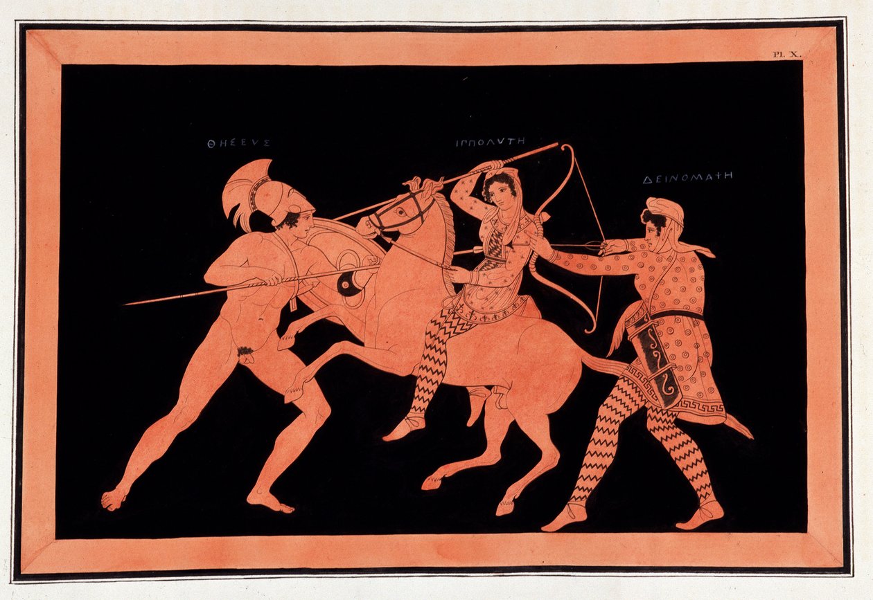 Battle of the Amazons Hyppolyte and Deinomache against Theseus ...