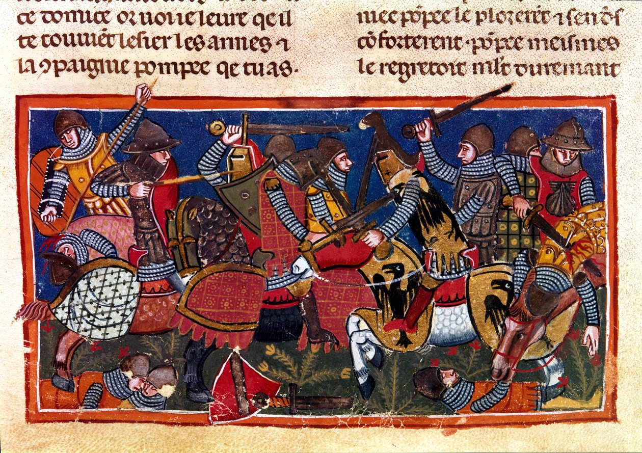 Battle Scene (Miniature from a French Codex 