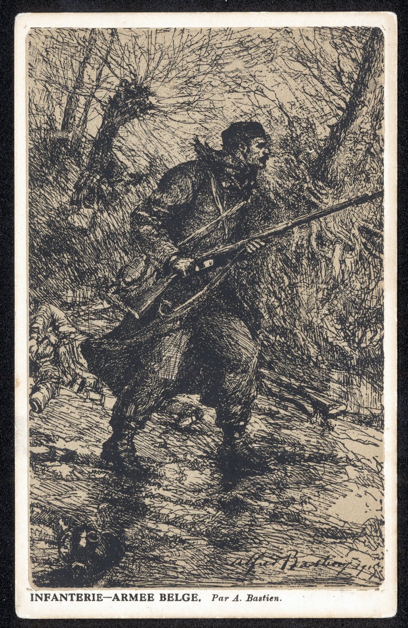 Belgian Postcard from WW1 Sold to Raise Funds for Invalided Belgian Soldiers by Unknown Artist