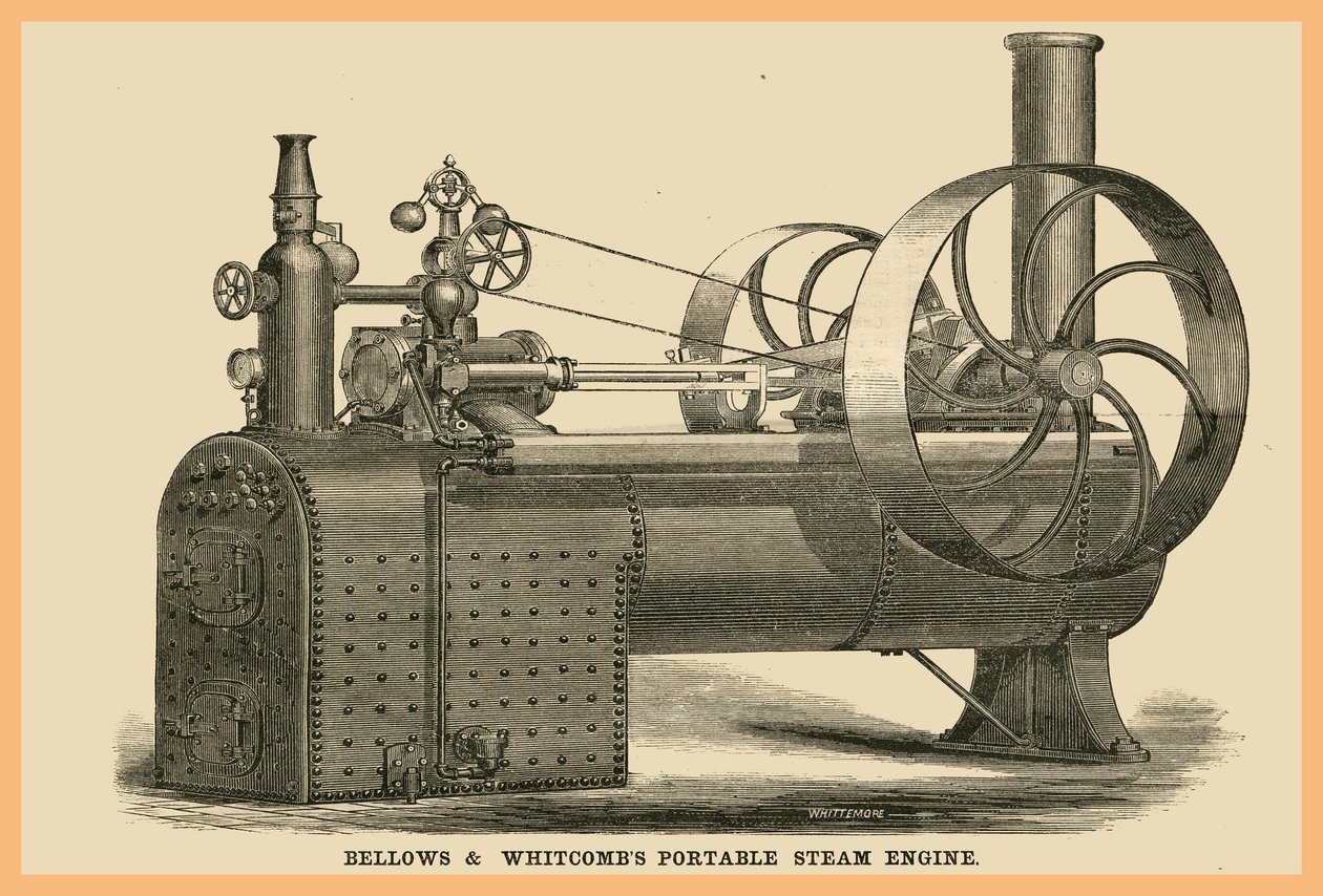 Bellows - Whitcomb Portable Steam Engine by Unknown Artist