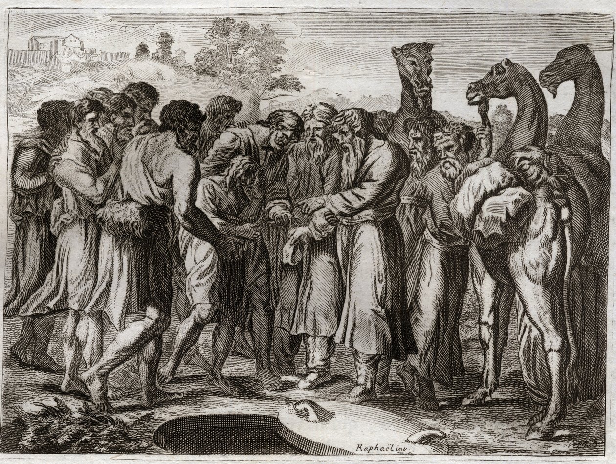 Bible of Royaumont, Old Testament: Joseph Sold by His Brothers by Unknown artist