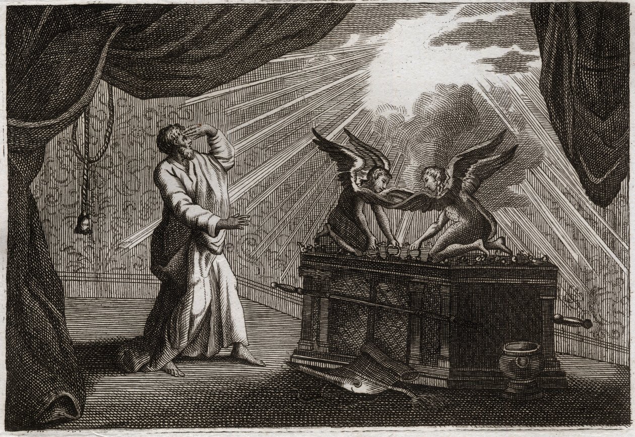 Bible of Royaumont, Old Testament: The Ark of the Covenant. Figure of the Ark. Illustration from 1811. by Unknown artist