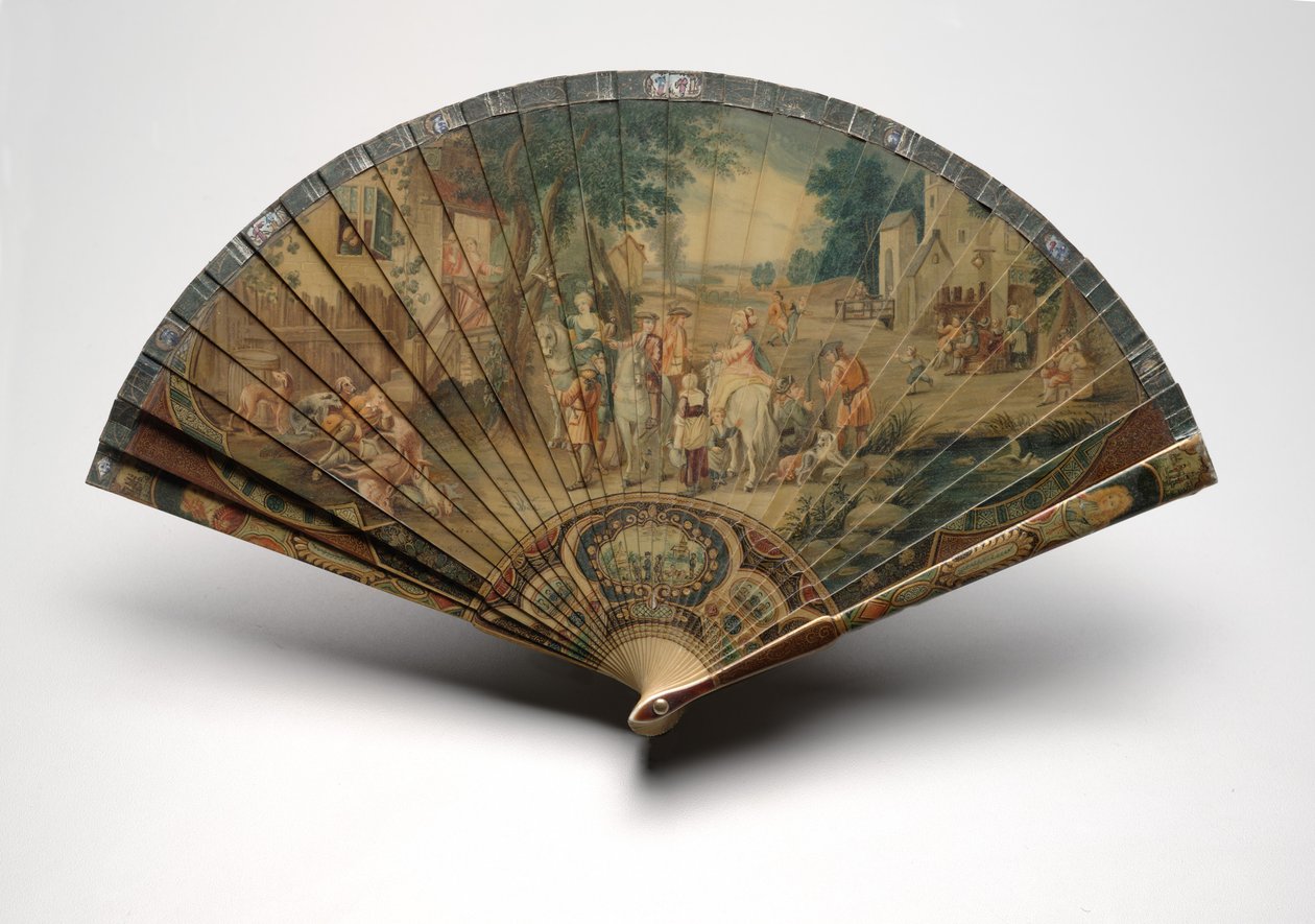 Brisé Fan with a Hunting Scene by Unknown artist