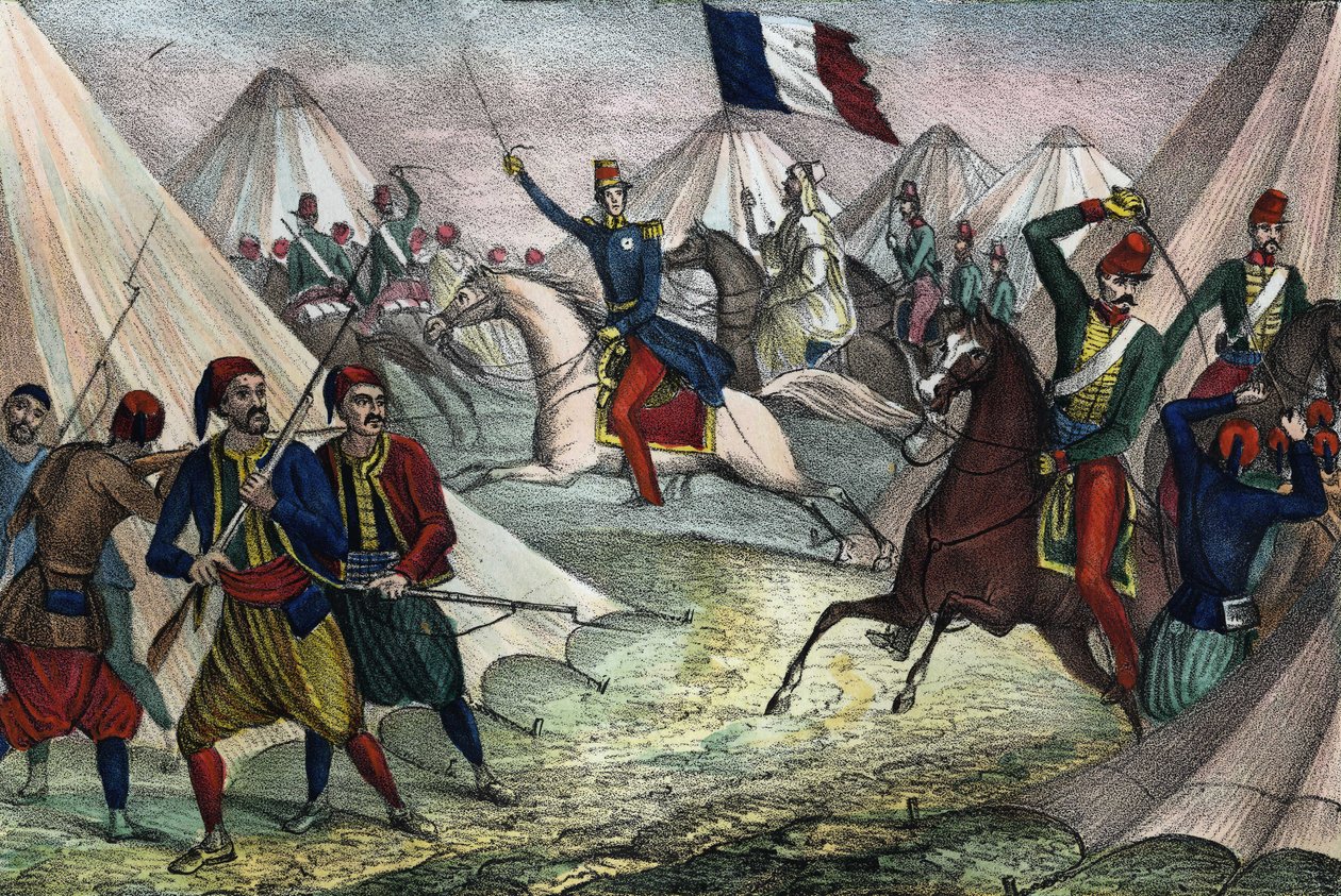 Capture of the Smalla of Abd-el-Kader in Algeria on 16 May 1843 by the Duke of Aumale. In 