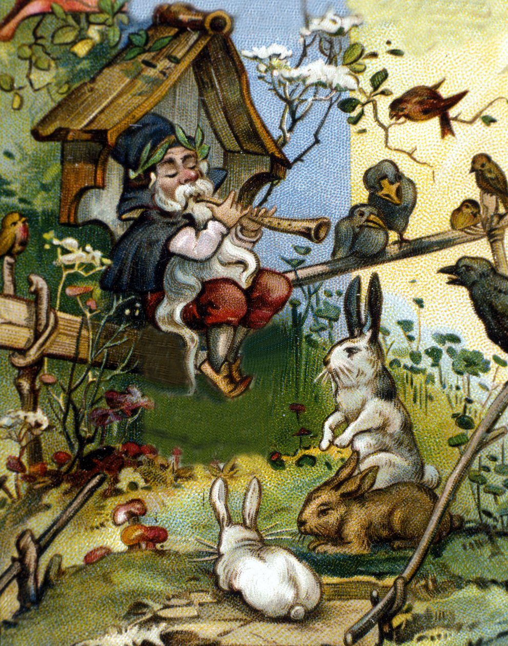 Character of the dwarf or farfadet flute player by Unknown artist