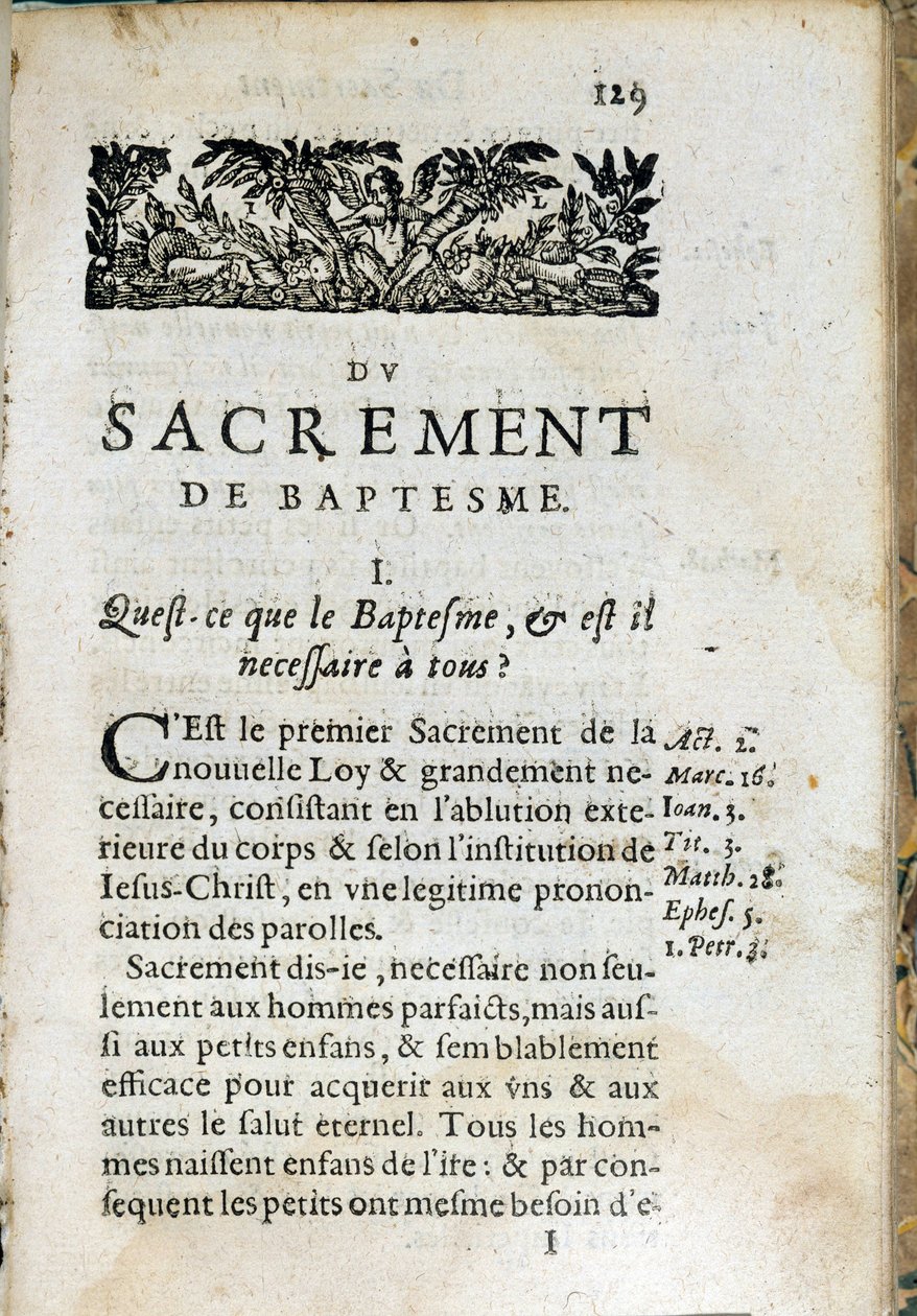 Christian religion: inner page of the book 
