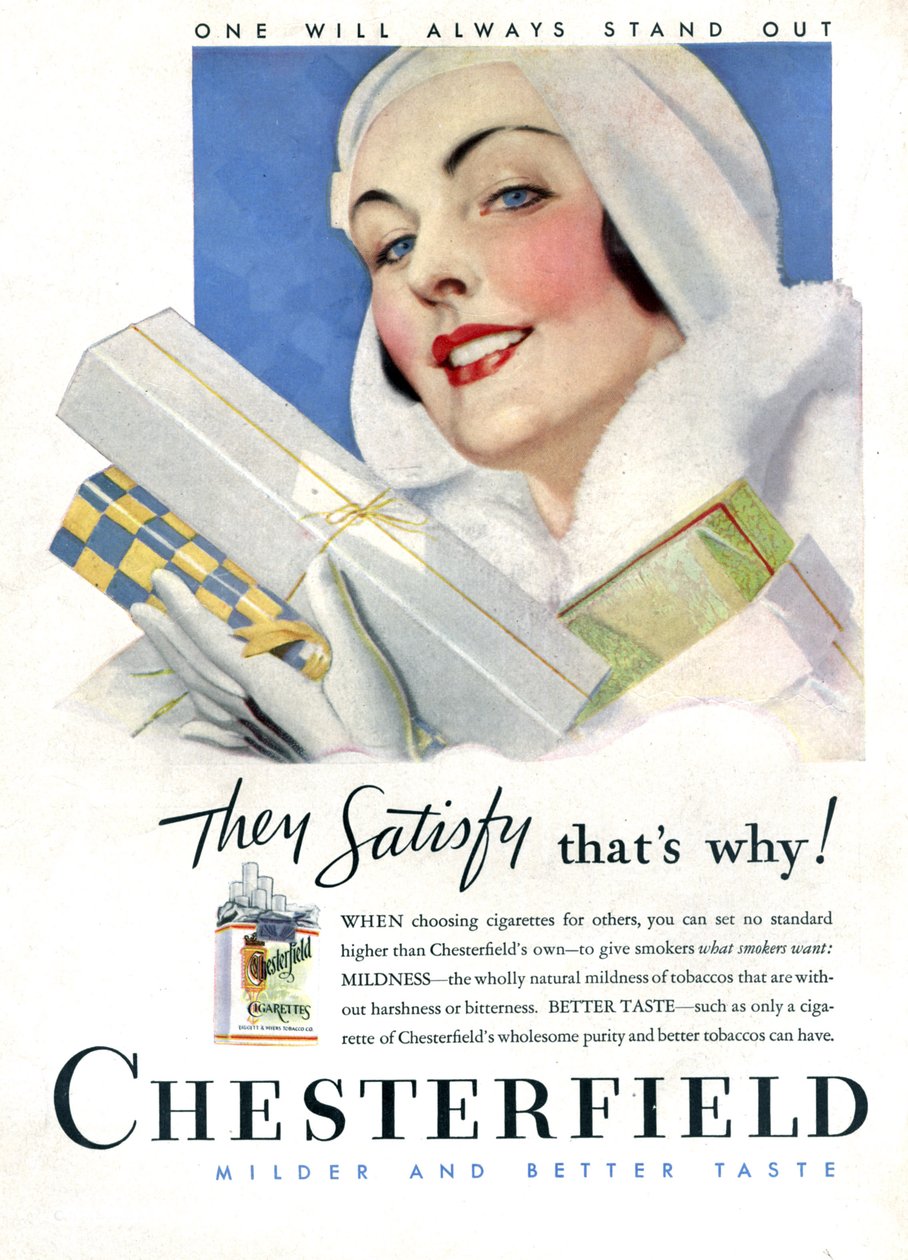 Cigarette Chesterfield by Unknown Artist