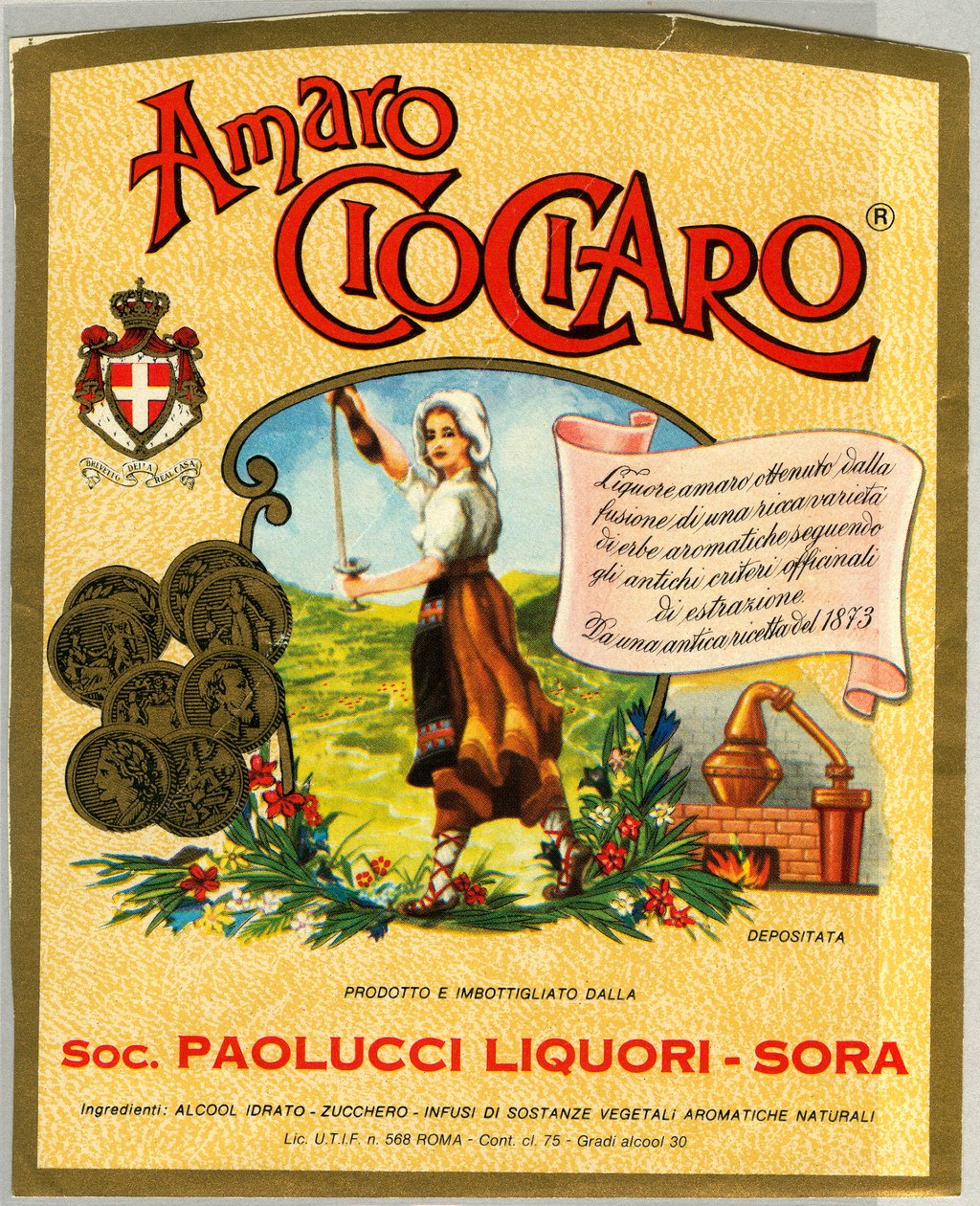 Ciociaro amaro alcohol advertisement by Unknown artist