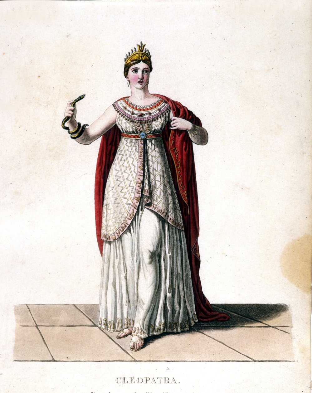 Cleopatra with a snake. by Unknown artist