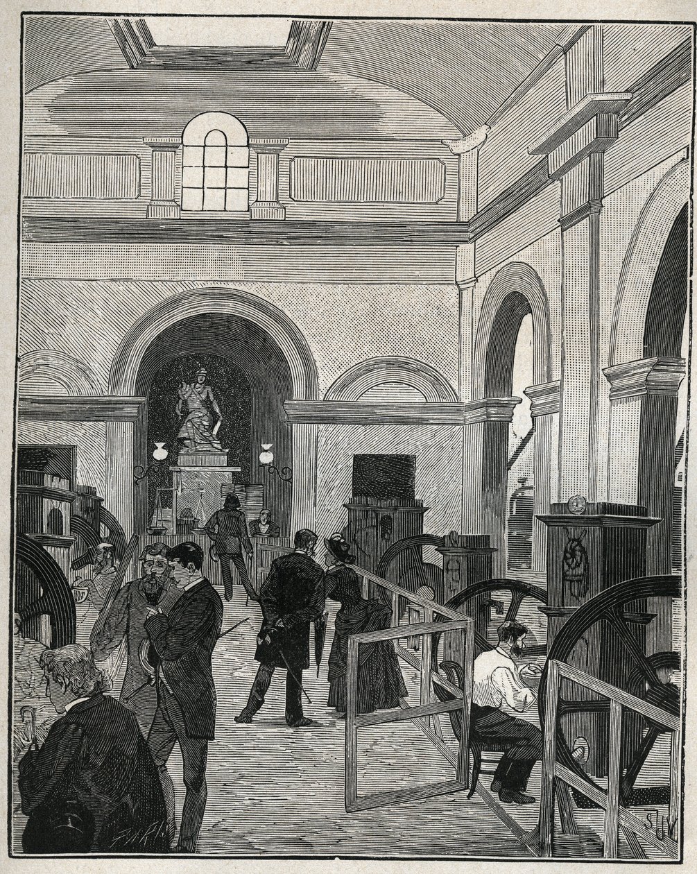 Coinage Workshop at the Monnaie de Paris. Engraving from 1885 in 
