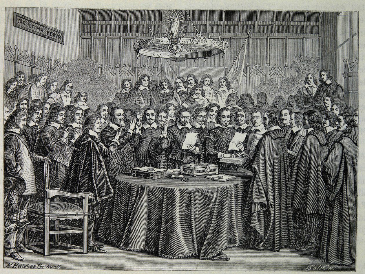 Congress of Westphalia, peace treaty ending the thirty-year war by Unknown artist