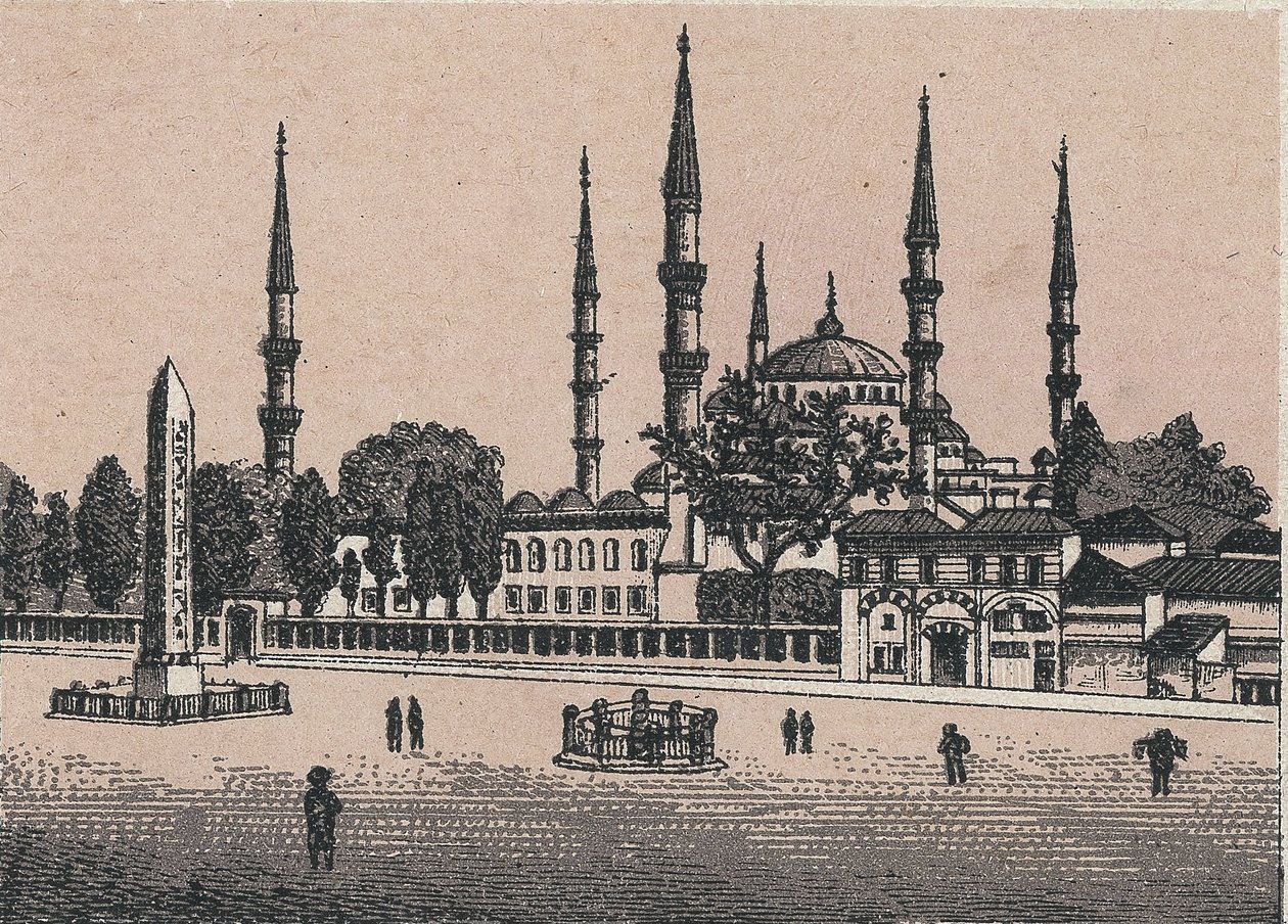 Constantinople, Turkey: view of the mosque of Sultan Achmed. in 