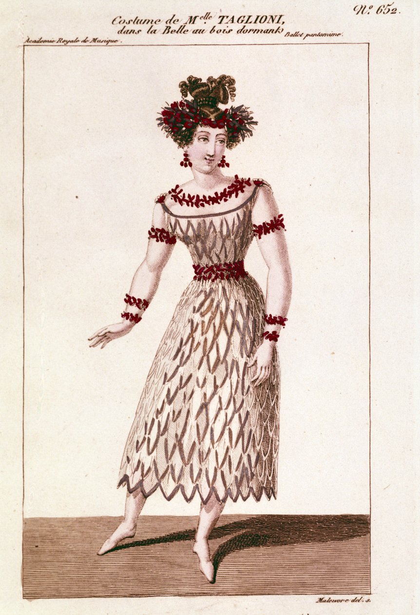 Costume of dancer Maria Taglioni (1804-1884) in the ballet Sleeping Beauty by Pyotr Ilyich Tchaikovsky by Unknown artist