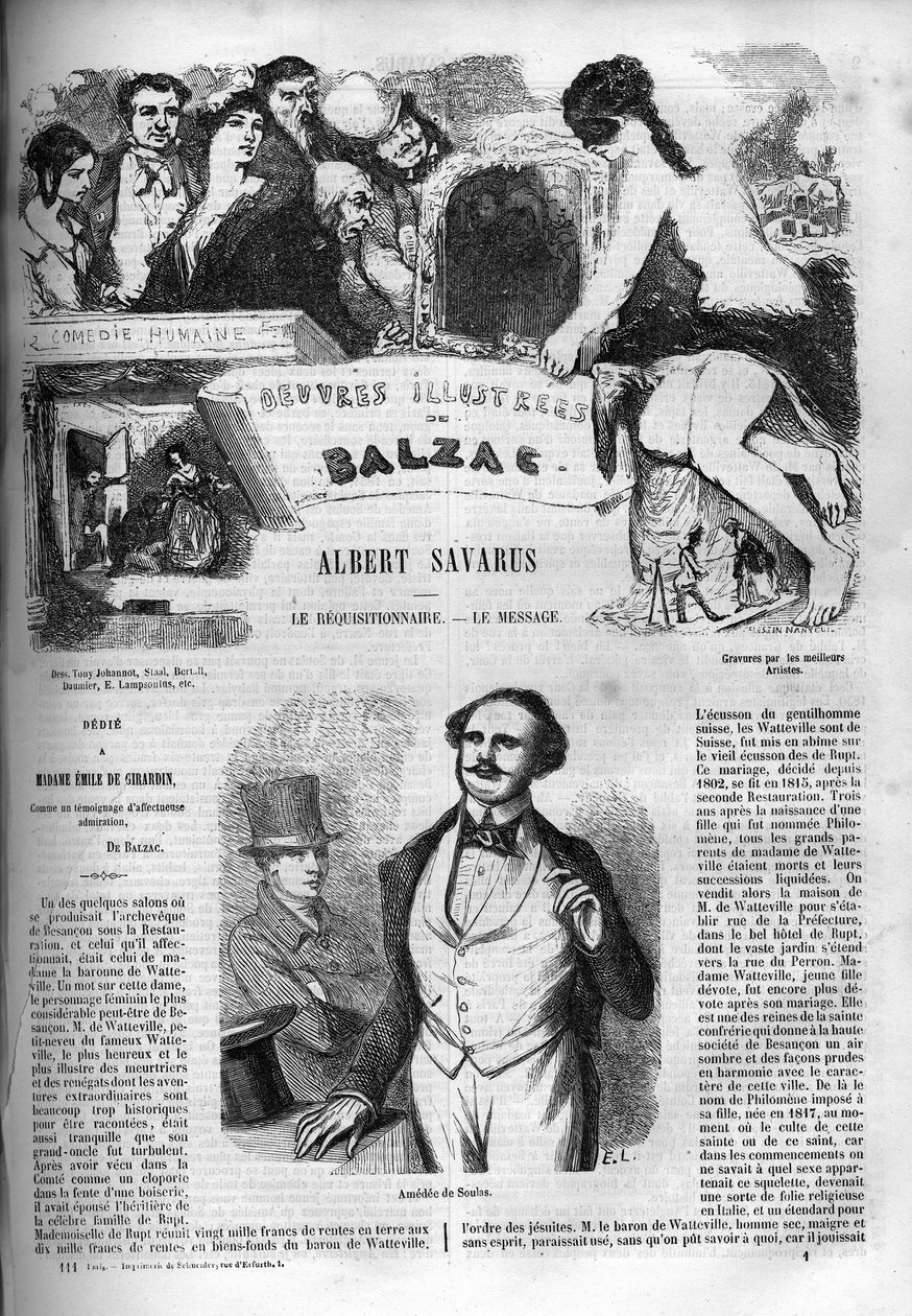 Cover for the novel Albert Savarus by Unknown artist