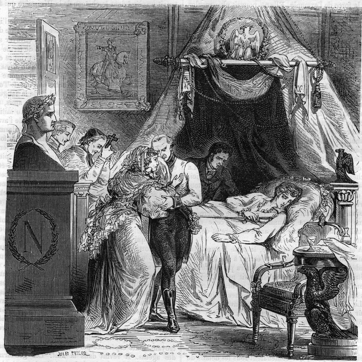 Death of Napoleon II, son of Napoleon I, Duke of Reichstadt by Unknown artist
